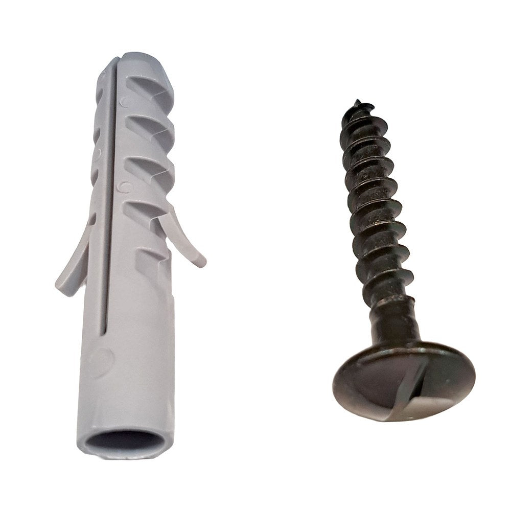 Kit montaje barras de seguridad, 10 tornillos de acero y 10 tacos, blister