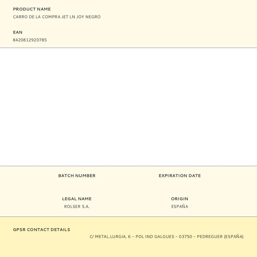 Carro de la compra jet ln joy negro