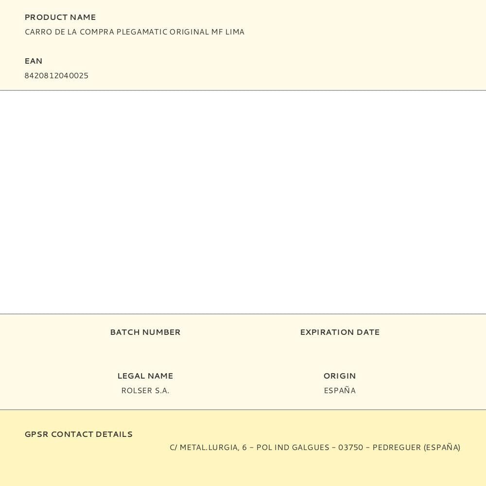 Carro de la compra plegamatic original mf lima