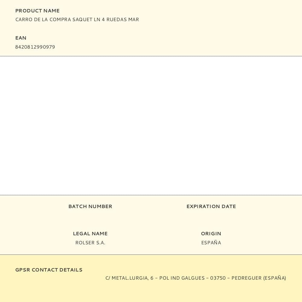 Carro de la compra saquet ln 4 ruedas mar