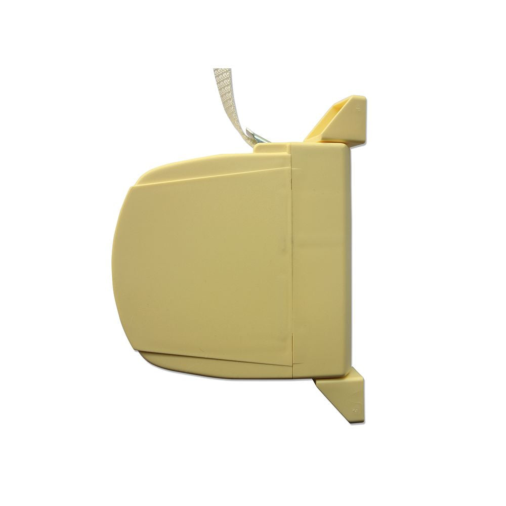 Recogedor exterior abatible giratorio 180° mini de cinta 5 m beige