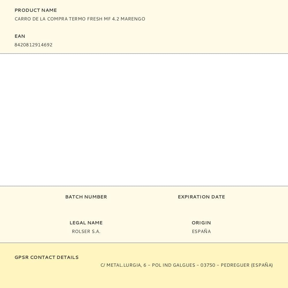 Carro de la compra termo fresh mf 4.2 marengo