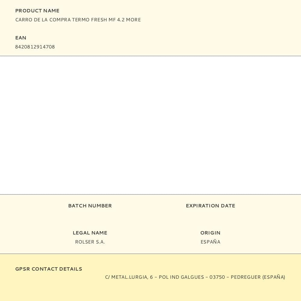 Carro de la compra termo fresh mf 4.2 more