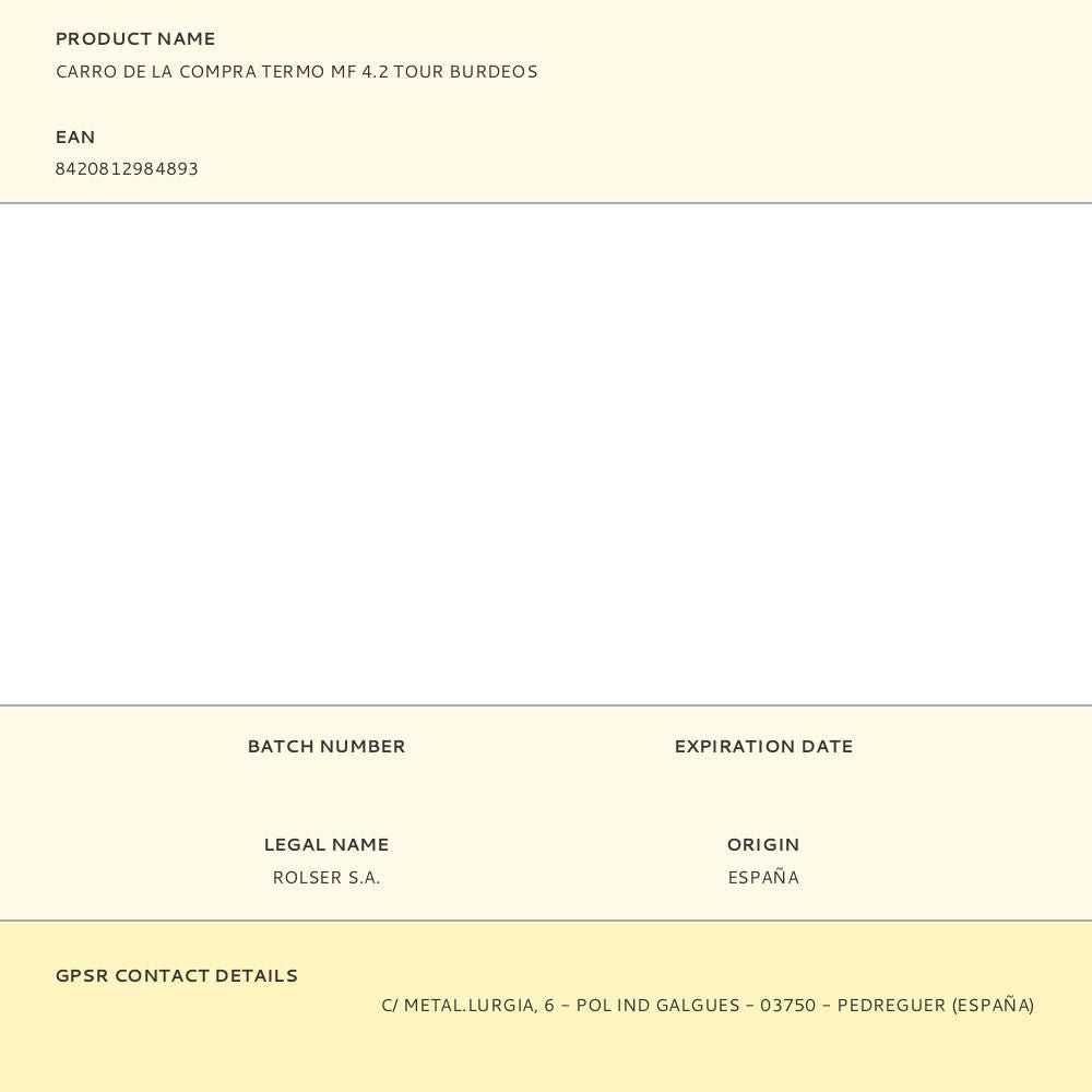 Carro de la compra termo mf 4.2 tour burdeos