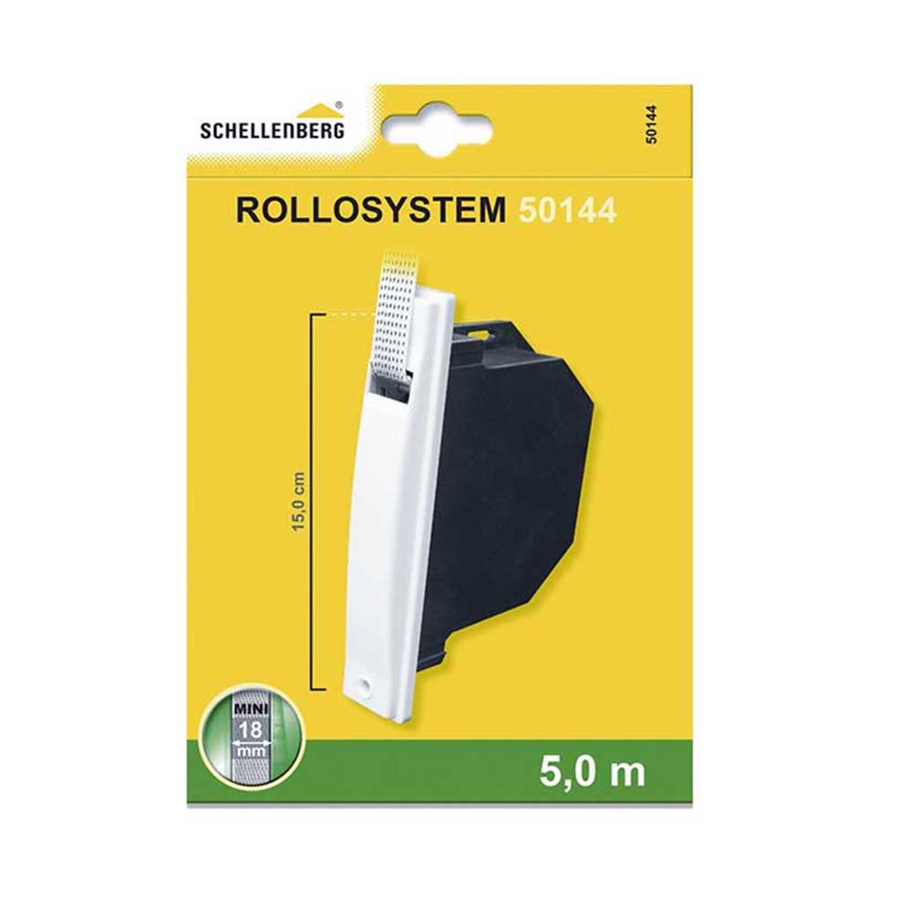 Recogedor empotrable minipack para persiana cinta 5 m (distancia taladro 150 mm)