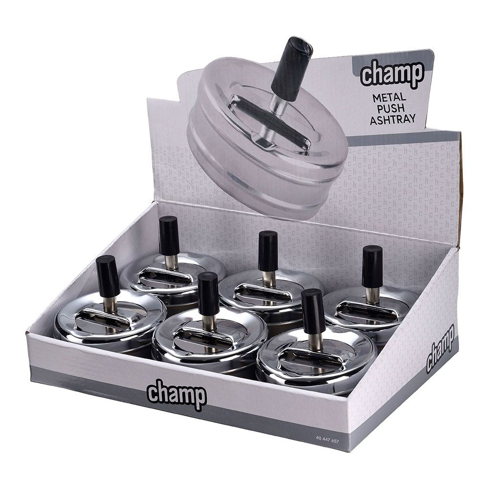 Cenicero metal con tapa giratoria, ø 9,5 x 9,5 cm