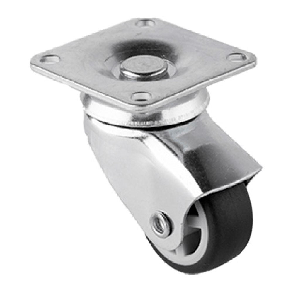 Rueda mobiliario emily, sin freno, goma gris, placa 42 x 42 mm, ø30 mm