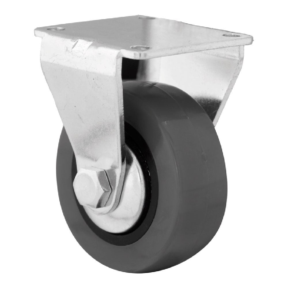 Rueda mobiliario emily, sin freno, goma gris, placa fija 46 x 42 mm, ø50 mm