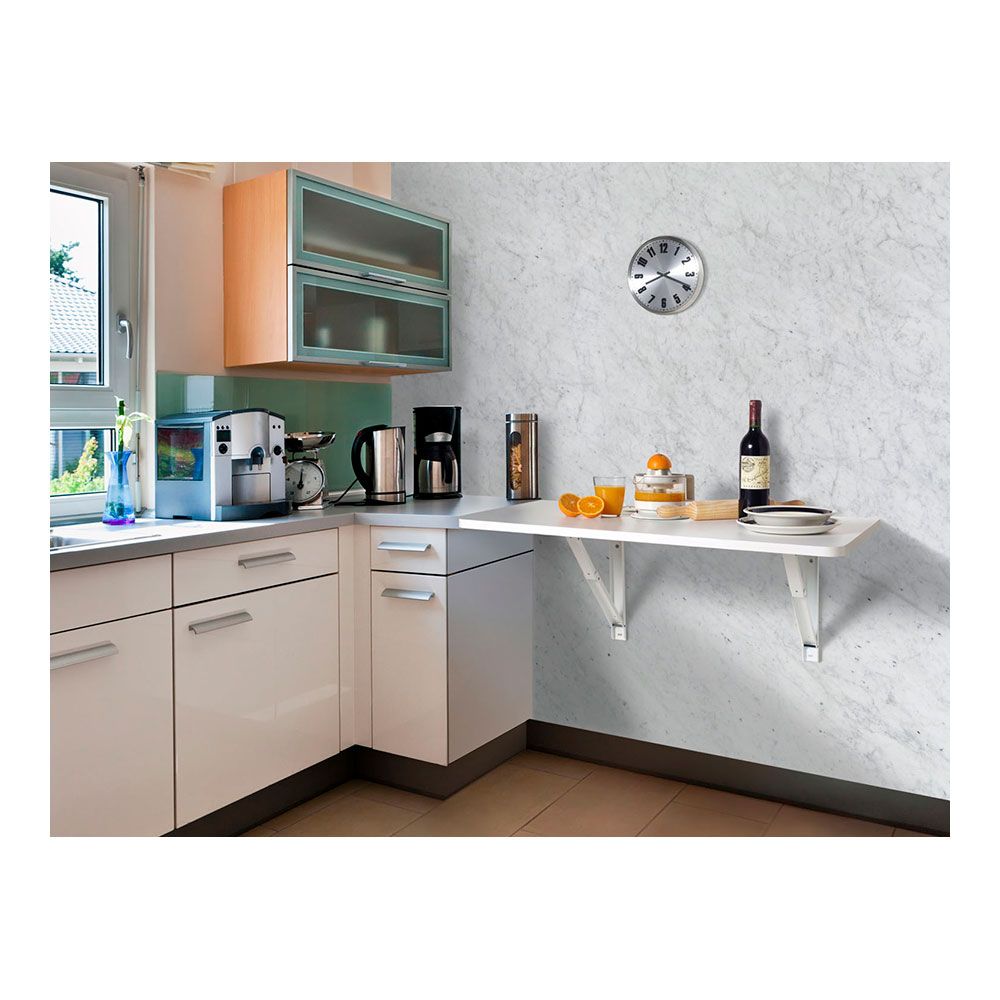 Escuadra de acero plegable abat-plan blanco 11 x 20 cm