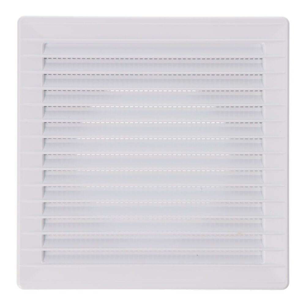 Rejilla ventilación cuadrada empotrable ø 100mm con mosquitera 170x170x10mm abs blanca