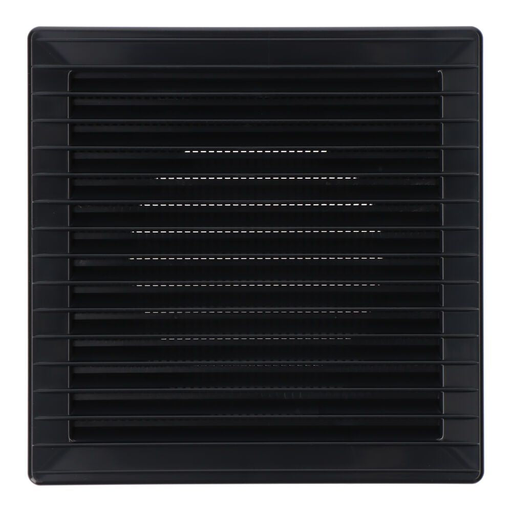Rejilla ventilación cuadrada empotrable ø 100mm con mosquitera 170x170x10mm abs gris antracita