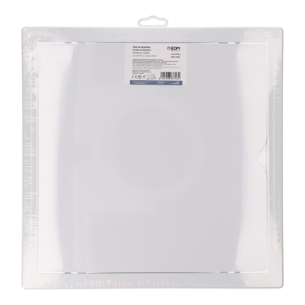 Tapa de registro cuadrada empotrable abs 30x30cm blanca