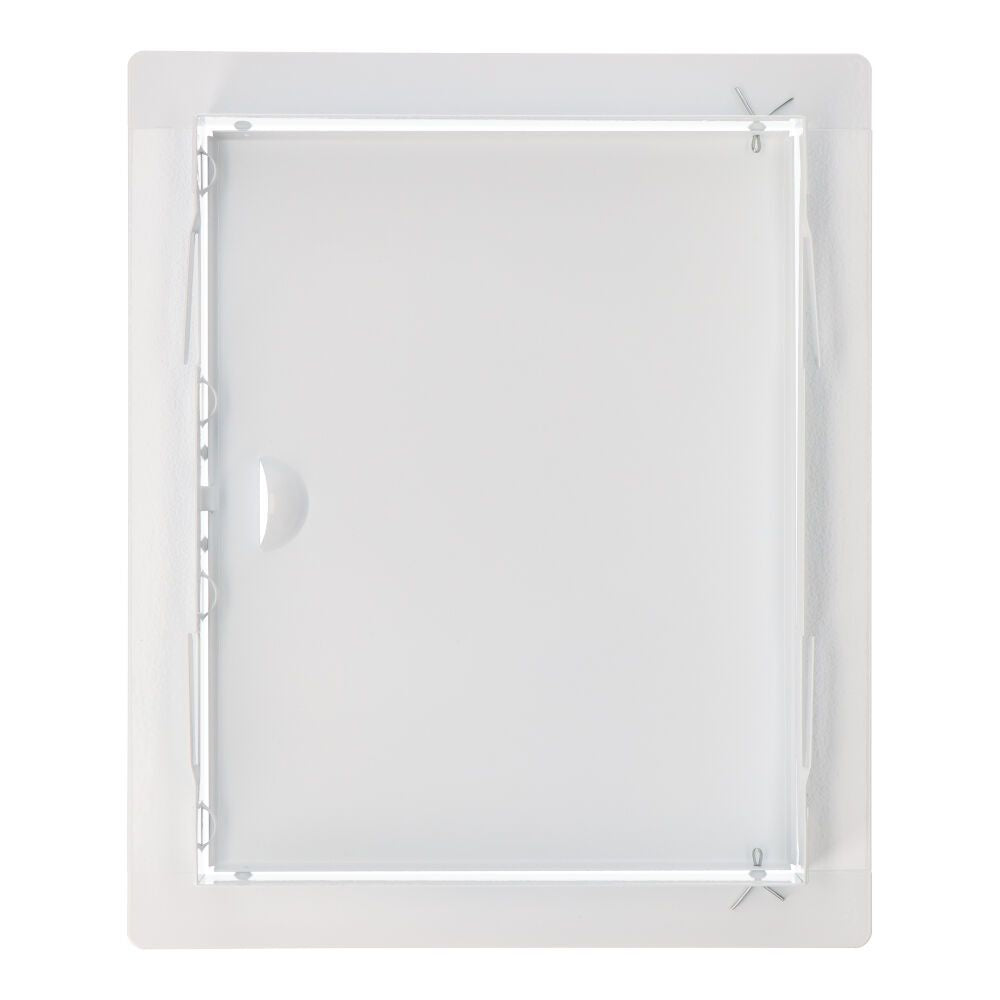 Tapa de registro rectangular empotrable acero 20x25cm blanca