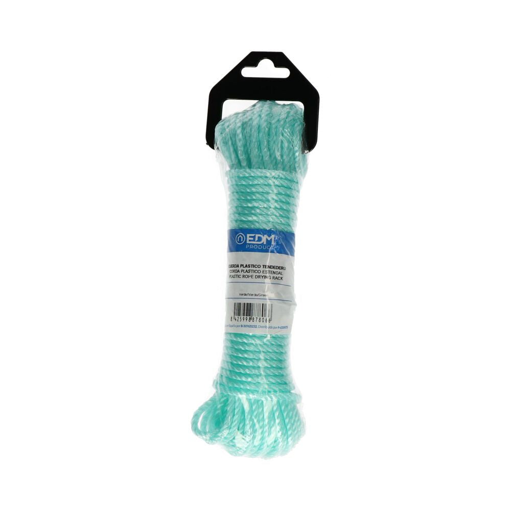 Cordón de plástico verde, calibre 4 mm x 15 m