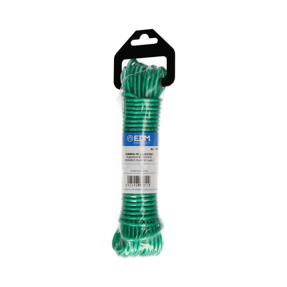 Cuerda plástico verde revestido pvc tendedero 25 m