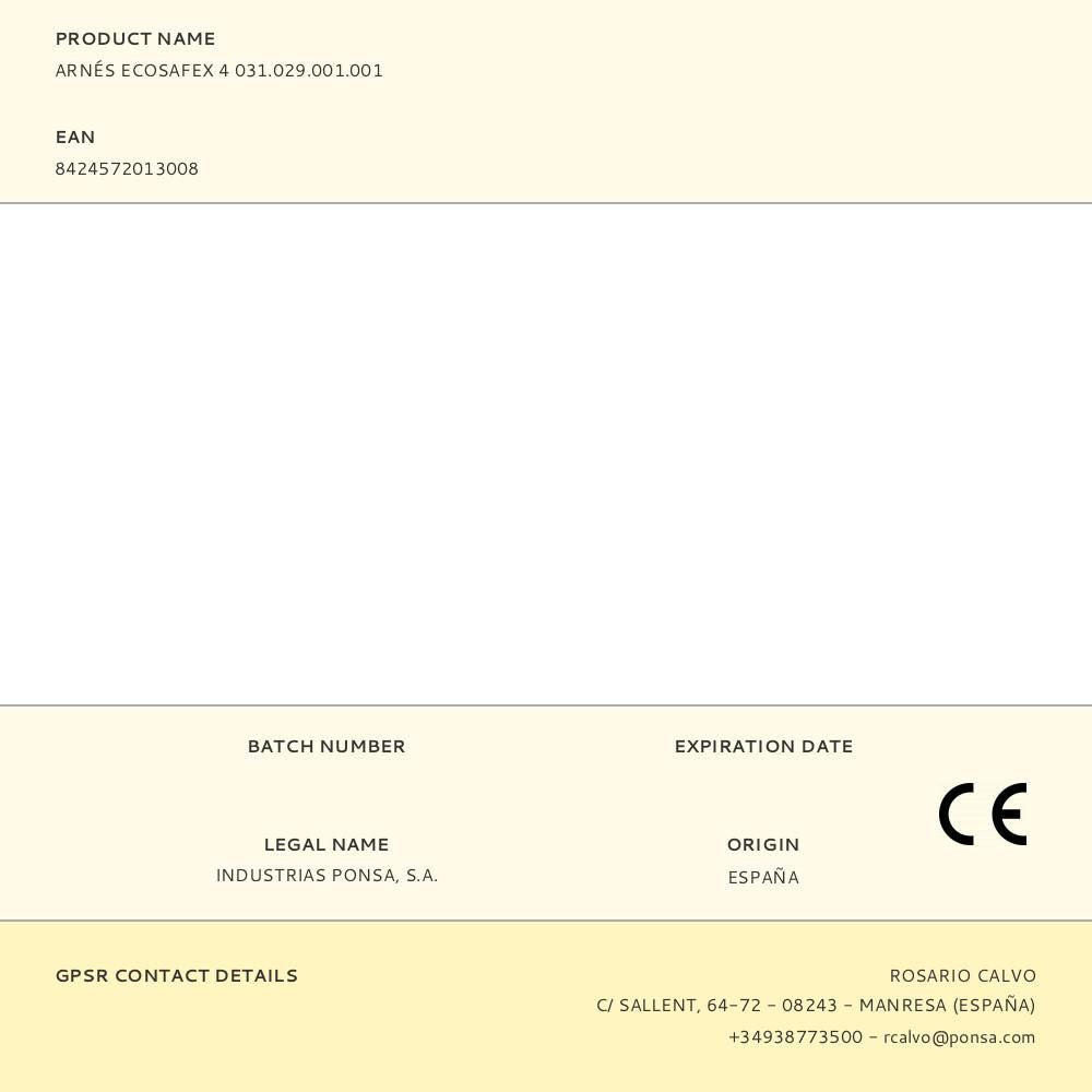 Arnés ecosafex 4 031.029.001.001