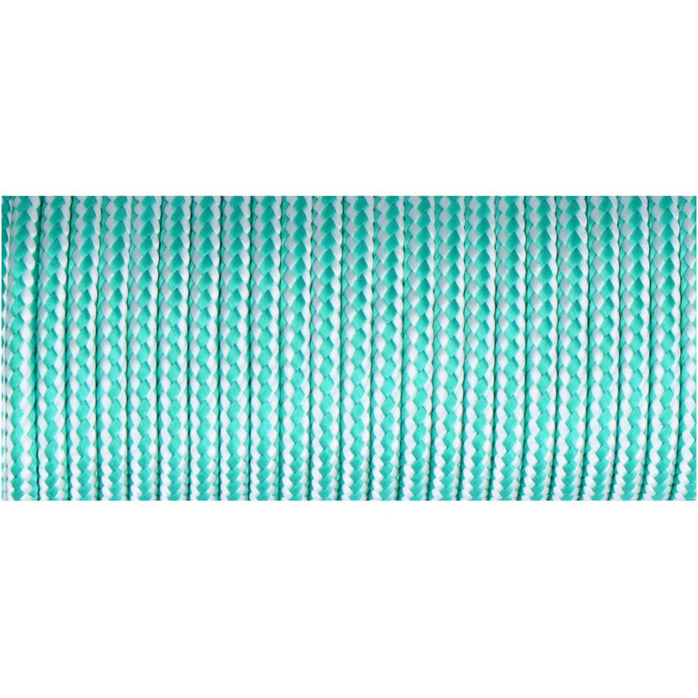 Cordón trenzada polipropileno verde / blanco, calibre 4,5 mm x 25 m
