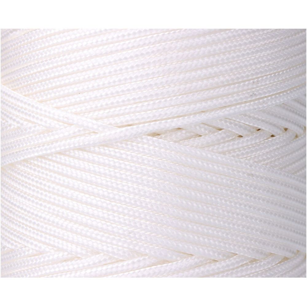 Cordón trenzado polipropileno riel blanco, calibre 3 mm x 200 m
