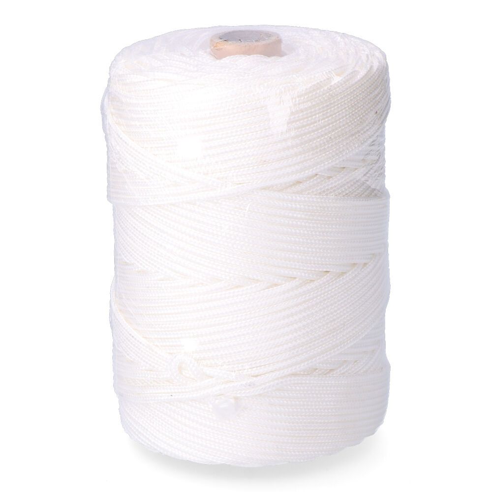 Cordón trenzado polipropileno riel blanco, calibre 3 mm x 200 m