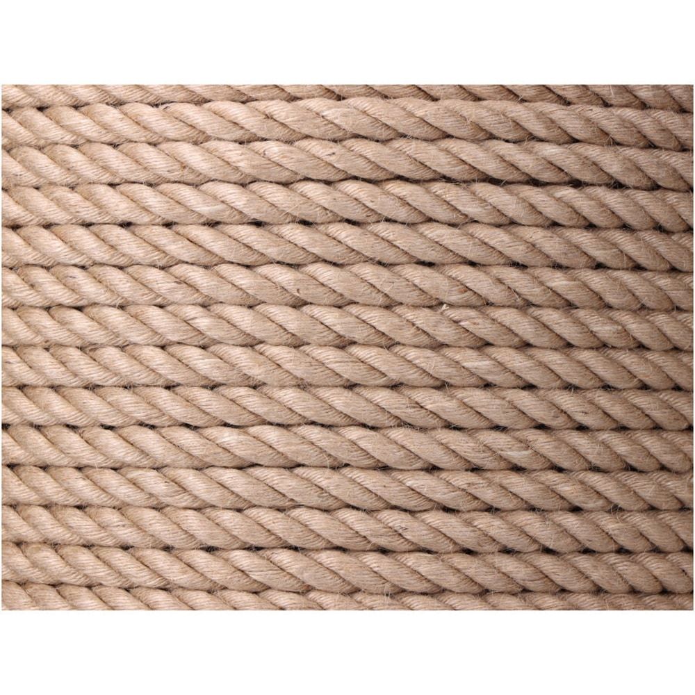Cuerda yute natural 3 cabos calibre 14 mm x 100 m