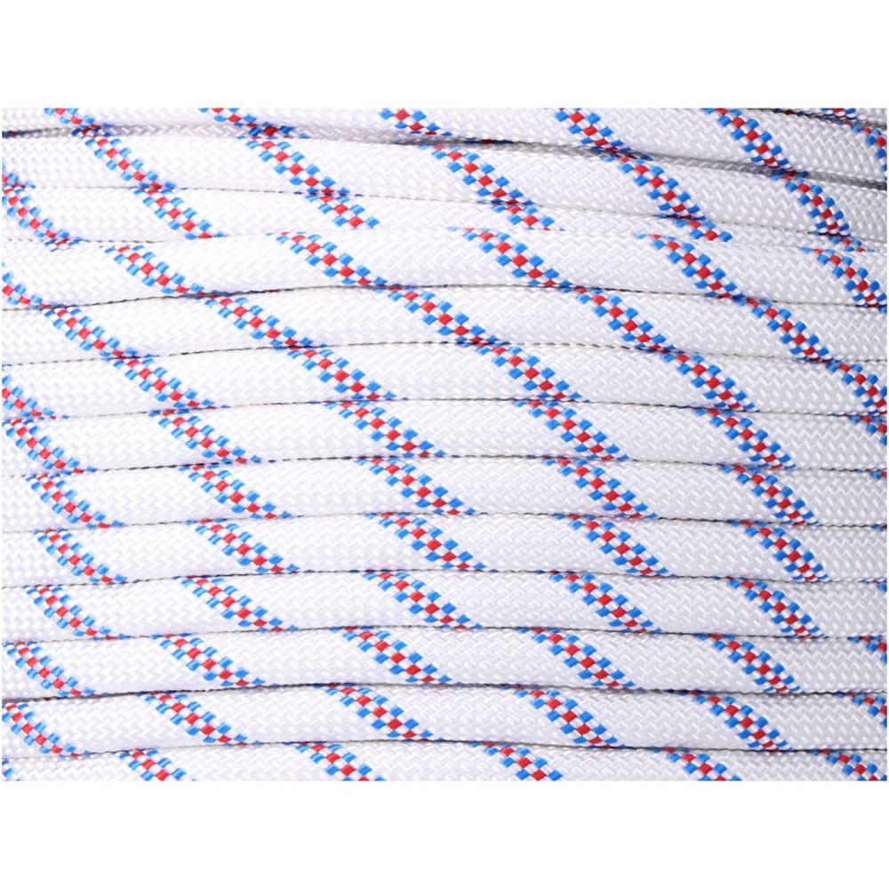 Cuerda driza trenzado poliéster blanco distintivo, calibre 12 mm x 100 m