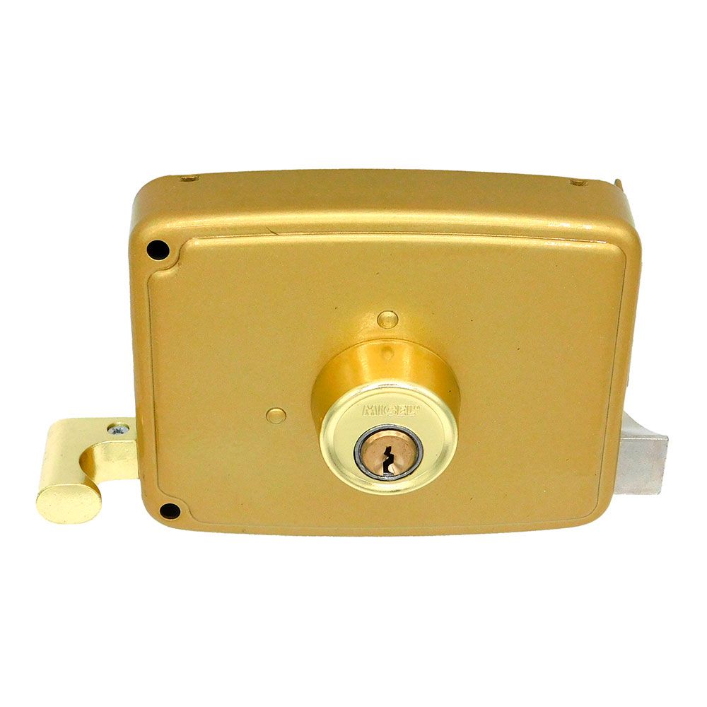 Cerradura sobreponer crs02 izquierda 50 x 100 mm pintado oro