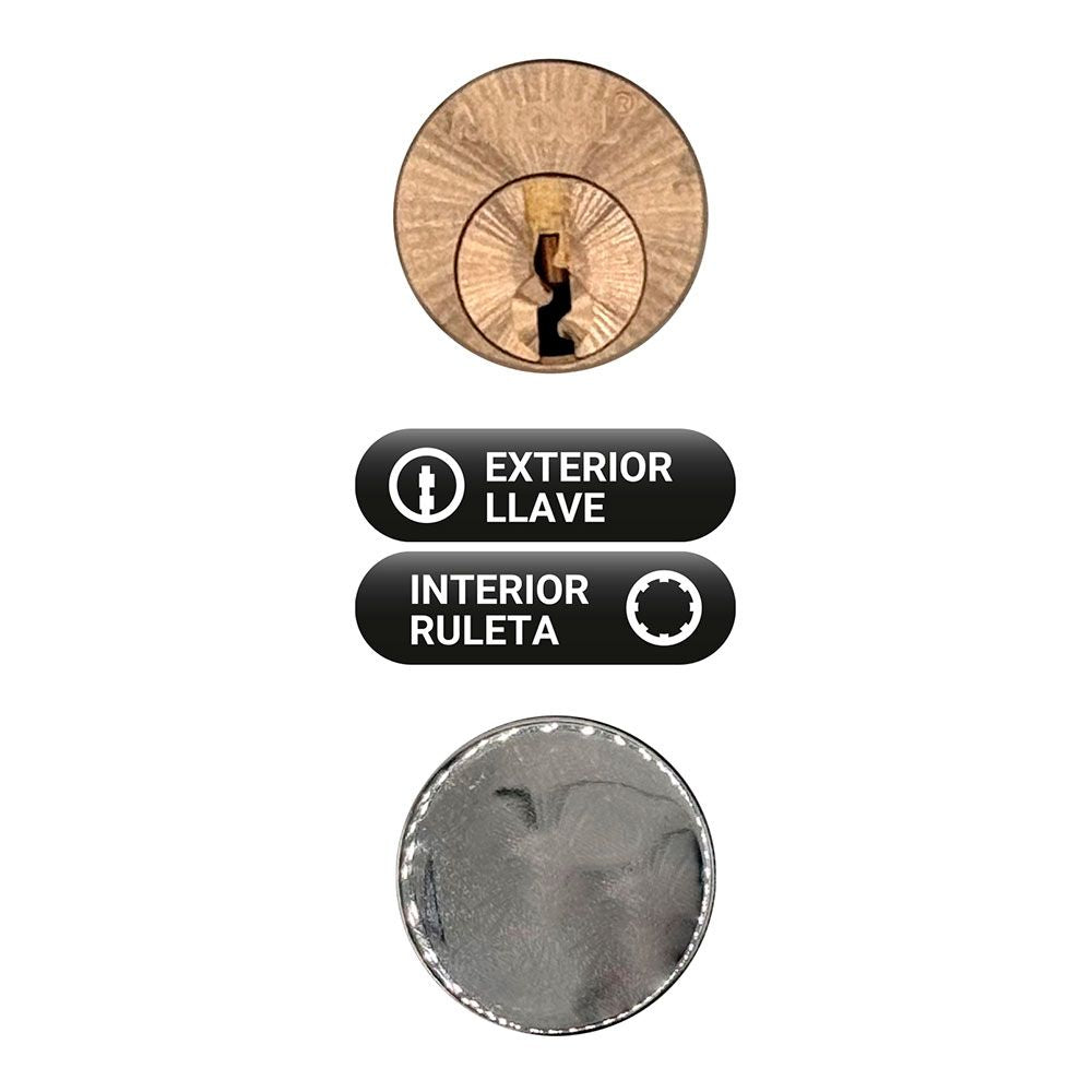 Cerrojo sobreponer ruleta crr15 pintado gris