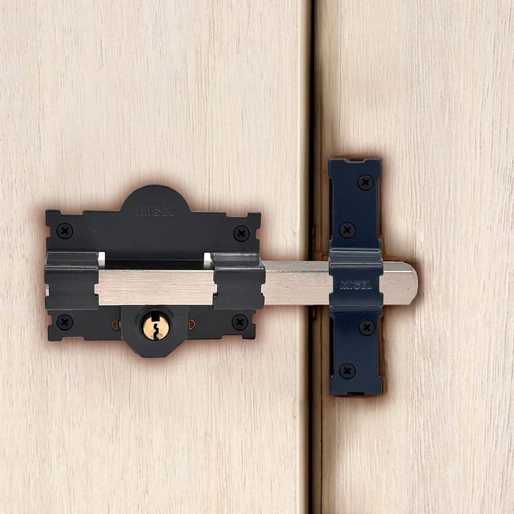 Cerrojo sobreponer crr07 105l/50 mm, pintado gris, llaves iguales amaestradas