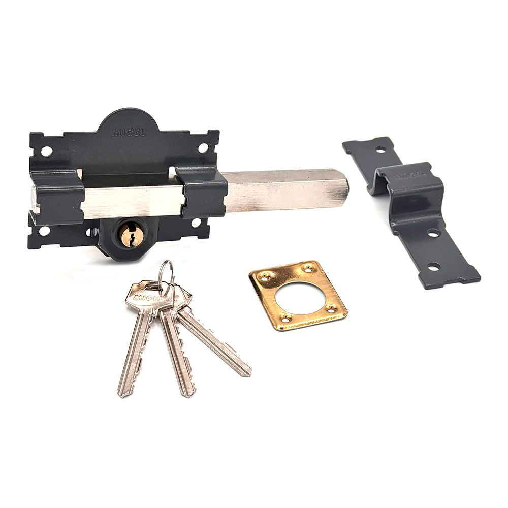 Cerrojo sobreponer crr07 105l/70 mm pintado gris