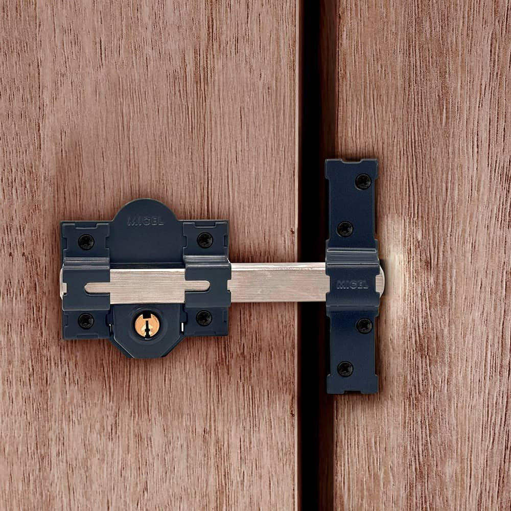 Cerrojo sobreponer crr09 86l/50 mm pintado gris llaves iguales amaestradas