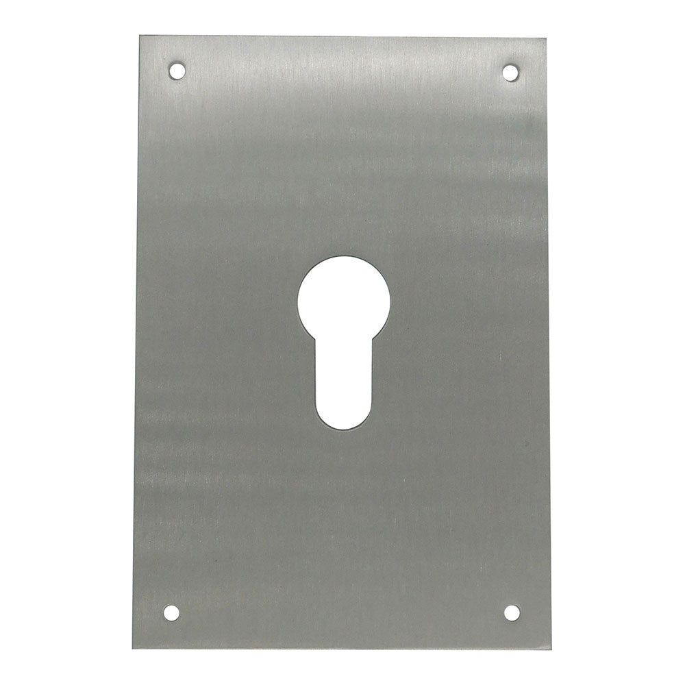Placa bocallave, pera, modelo plp13, de acero inoxidable con acabado inox, 80 x 120 mm