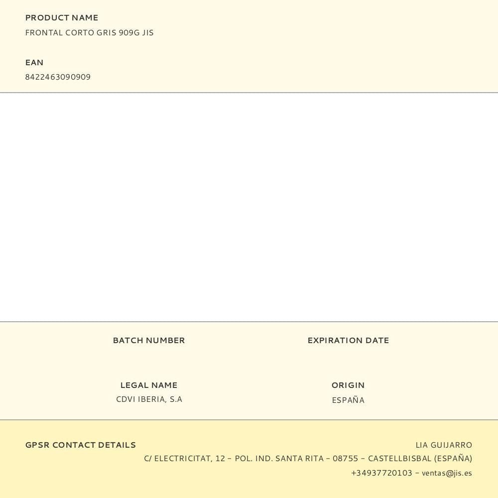 Frontal corto gris 909g jis