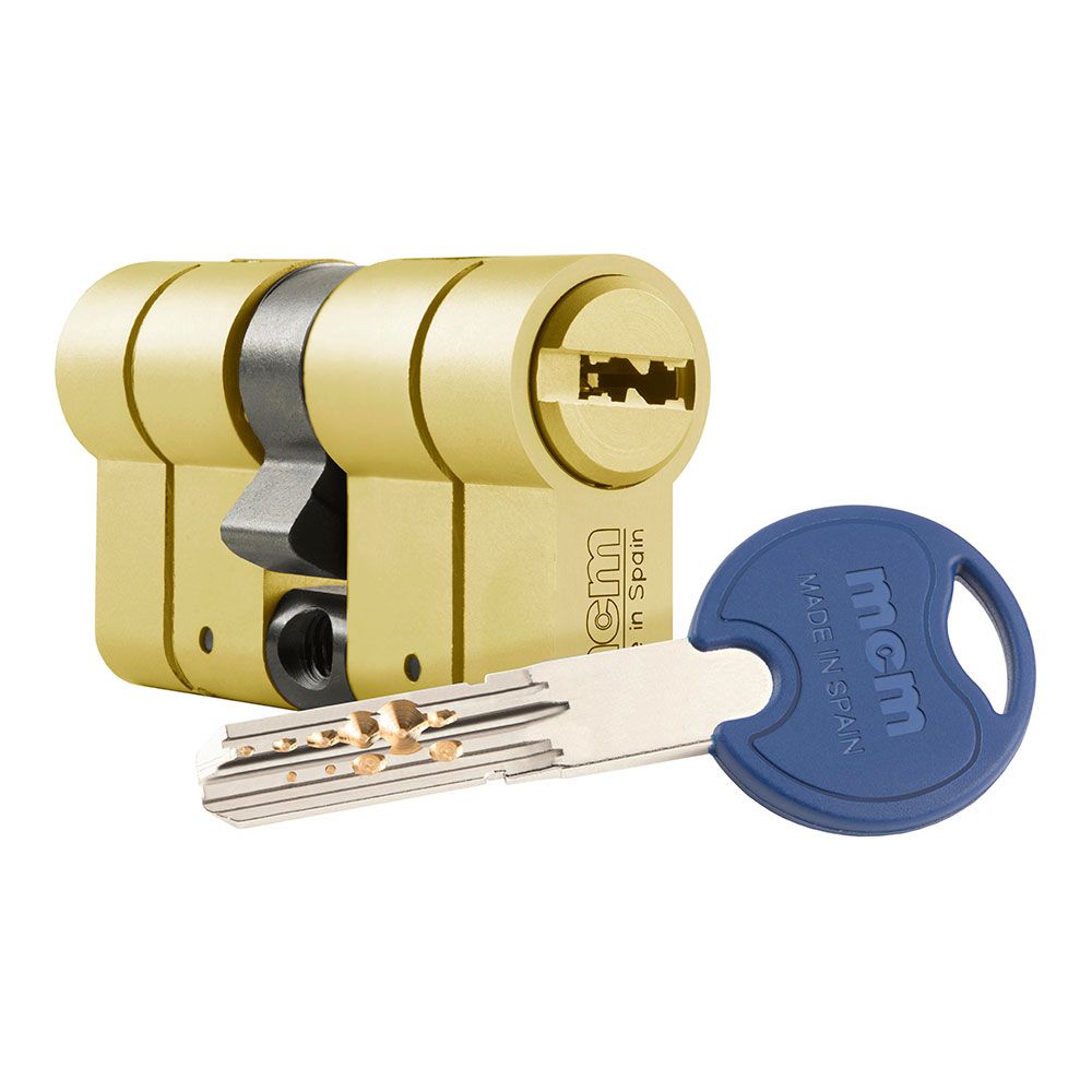 Cilindro scx+ de alta seguridad anti-rotura, antibumping y antiganzúa. 30-30 latón y doble embrague. scx+de: 30-30 mcm