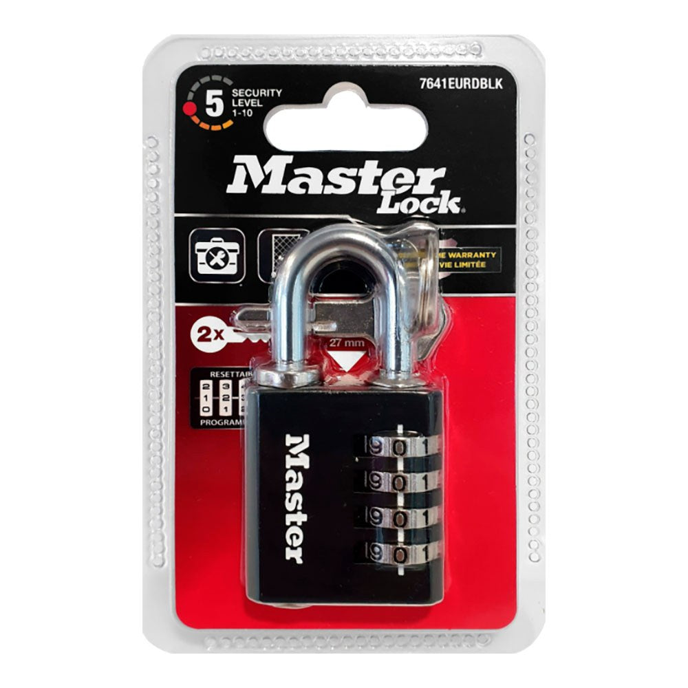 Candado de combinación 40 mm con llave de repuesto, blister