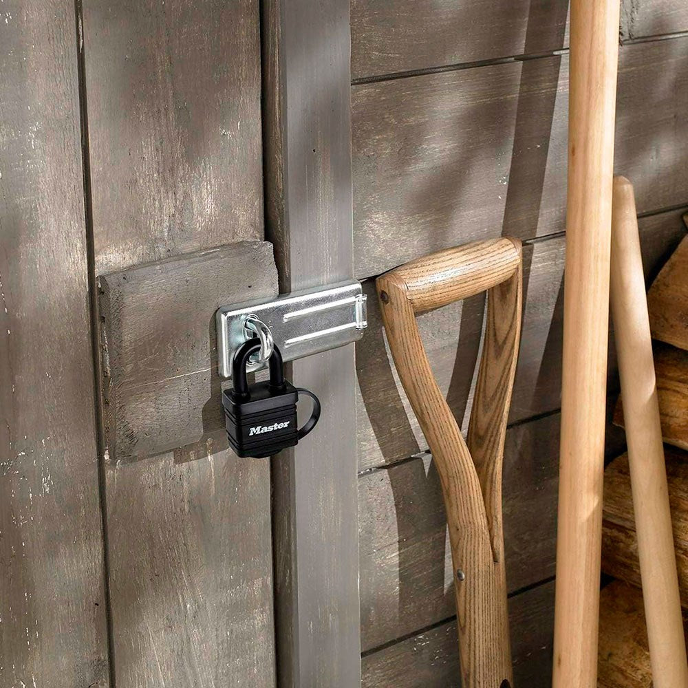 Candado de acero laminado y protección termoplástica, 40 mm
