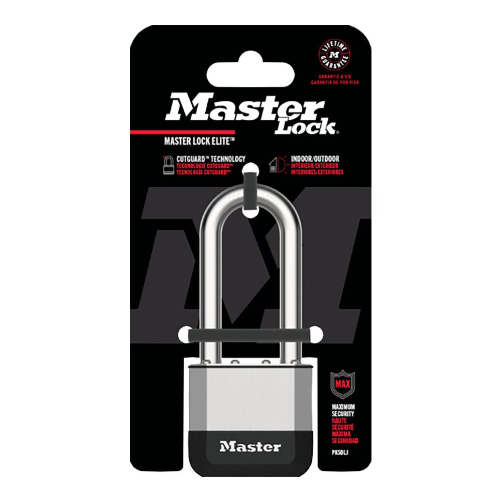Candado élite 52 x ø9 x 64 mm, de acero laminado con 2 llaves, blister