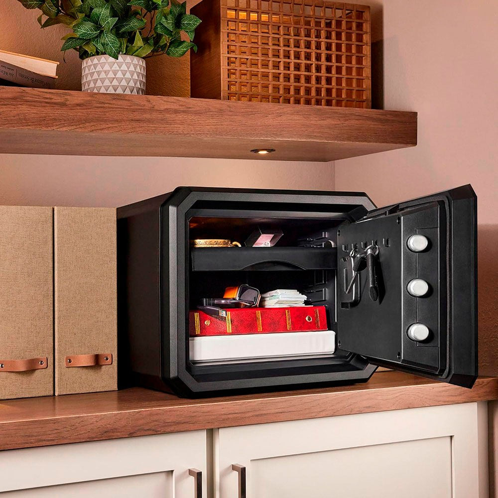 Caja fuerte ignífuga y resistente al agua con combinación electrónica, 22,9 l, 41,7 x 47,8 x 34,8 cm