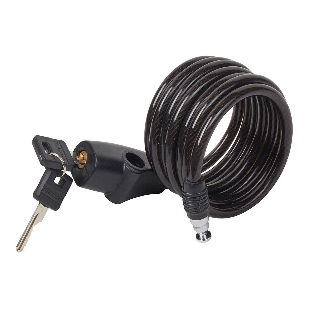 Cable enrollable con llave, bike security, ø0,8 x 180 cm, blister