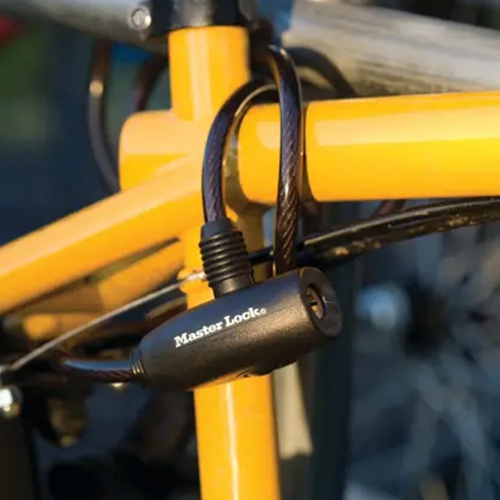 Cable enrollable con llave, bike security, ø0,8 x 180 cm, blister