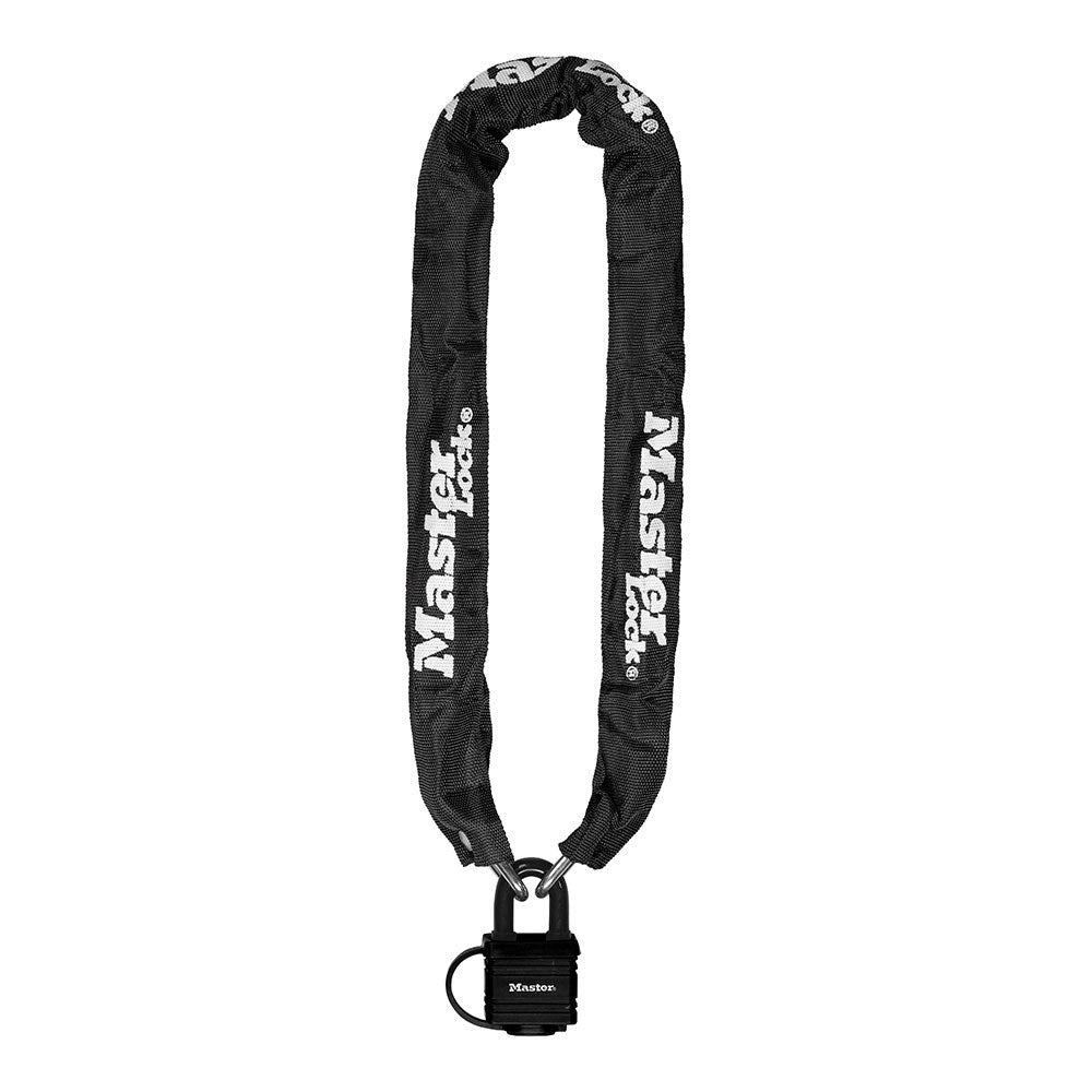 Cadena de acero con funda de nylon y candado, bike security, blister