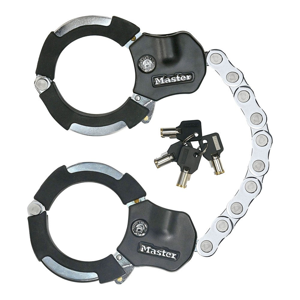 Esposas de acero, bike security, con 9 eslabones, blister