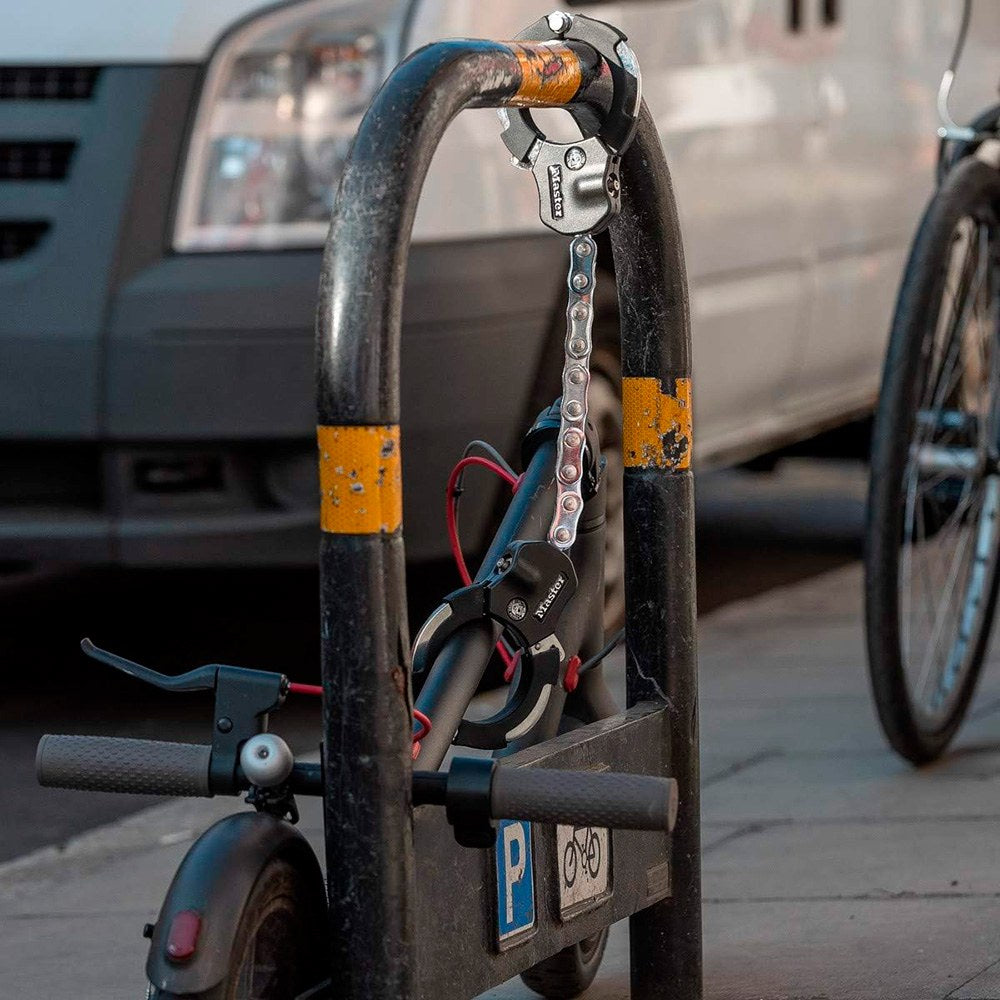 Esposas de acero, bike security, con 9 eslabones, blister