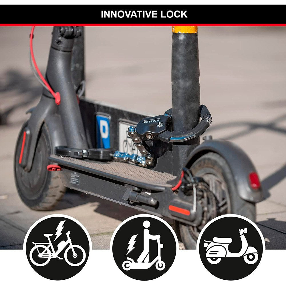 Esposas de acero, bike security, con 9 eslabones, blister