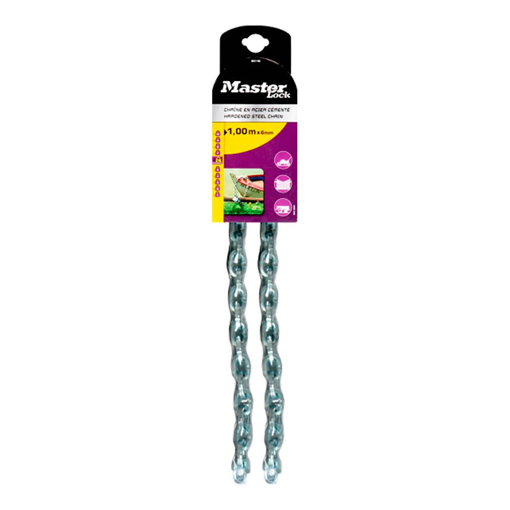 Cadena de acero cementado con recubrimiento de vinilo ø6 mm x 1 m, blister