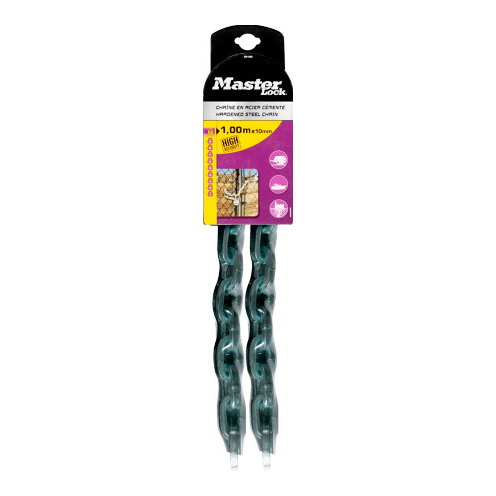 Cadena de acero cementado con recubrimiento de vinilo ø10 mm x 1 m, blister