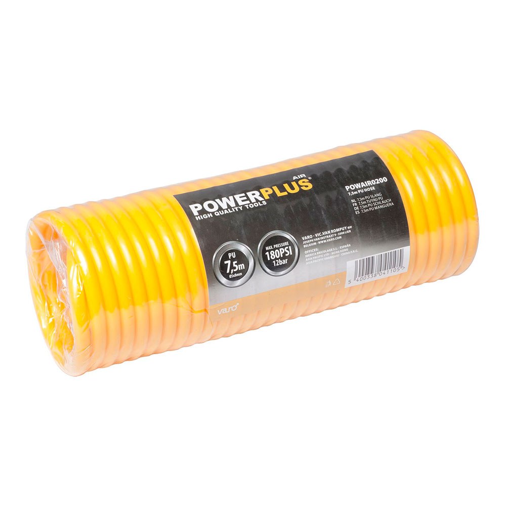 Manguera de poliuretano en espiral para aire, 7,5 m