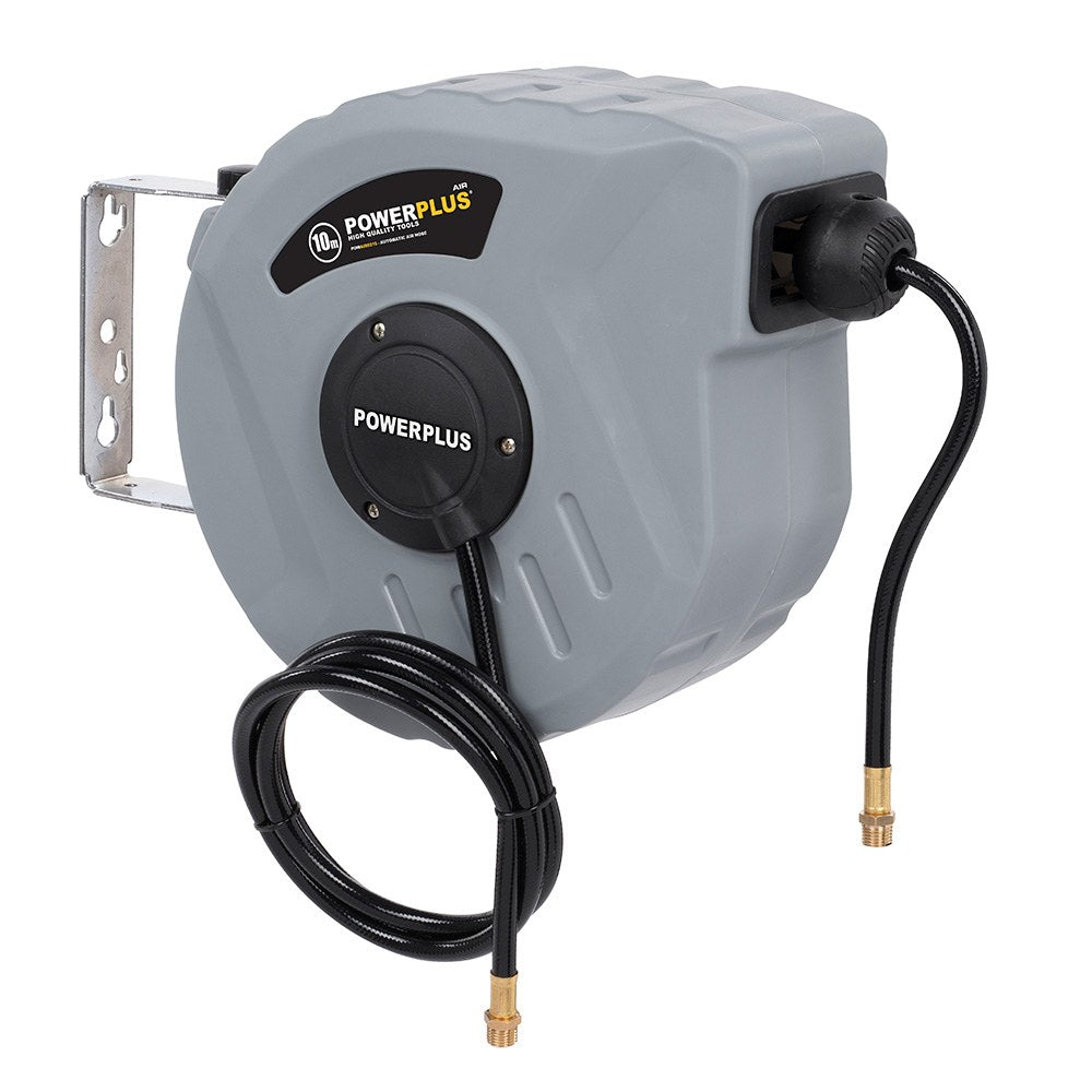 Enrollador automático con manguera aire comprimido, 10 m
