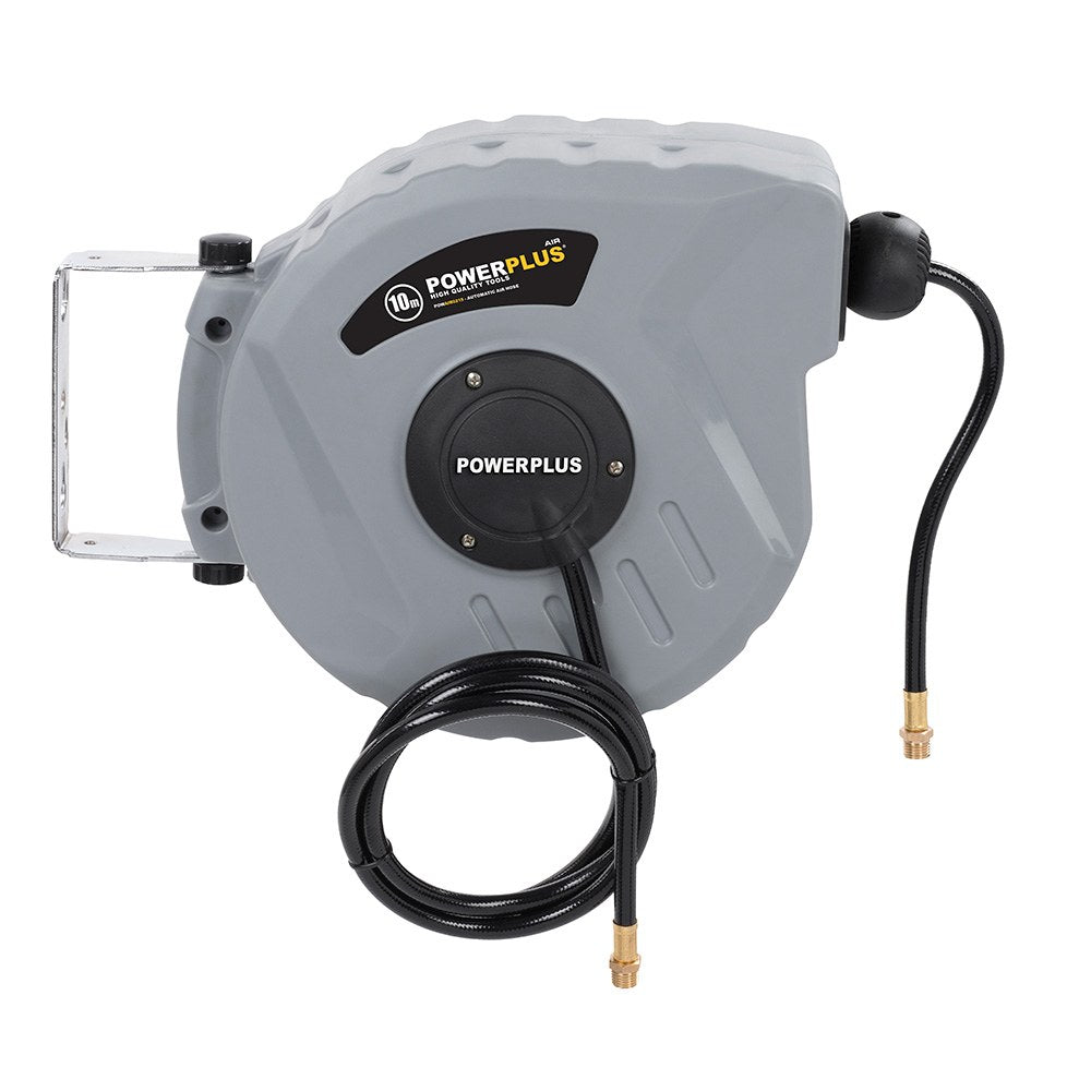 Enrollador automático con manguera aire comprimido, 10 m