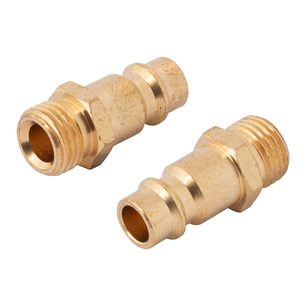 Conectores euro latón macho rosca macho ¼ pulg, 2 uds