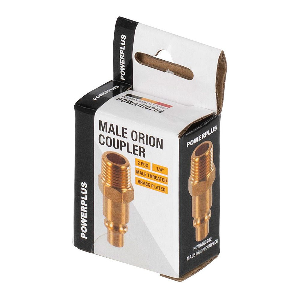 Conectores orion latón macho rosca macho ¼ pulg, 2 uds
